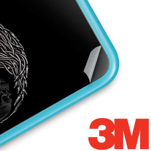 Liquid Blue Yin Yang Music Skulls Nintendo 2DS XL (2017) Skin